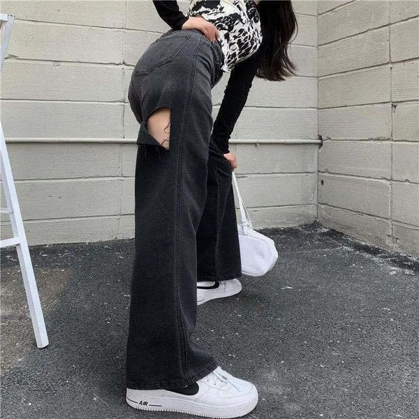 women's jeans aesthetic fashion holes high waist femme pantalon 90s vintage streetwear loose korean trousers joggers women denim pants, Blue
women's jeans aesthetic fashion holes high waist femme pantalon 90s vintage streetwear loose korean trousers joggers women denim pants, Blue