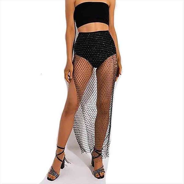 shiny crystal rhinestones fishnet womens skirt long party club split mesh hollow out transparent night, Black
shiny crystal rhinestones fishnet womens skirt long party club split mesh hollow out transparent night, Black