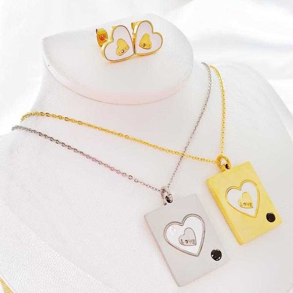 earrings & necklace creative love heart pendants for women men stainless steel set couples necklaces fashion valentine gifts, Silver
earrings & necklace creative love heart pendants for women men stainless steel set couples necklaces fashion valentine gifts, Silver
