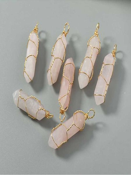 charms fashion winding golden copper wire hexagonal pillar stone pendant diy jewelry accessories, purple, pink, green, Bronze;silver
charms fashion winding golden copper wire hexagonal pillar stone pendant diy jewelry accessories, purple, pink, green, Bronze;silver