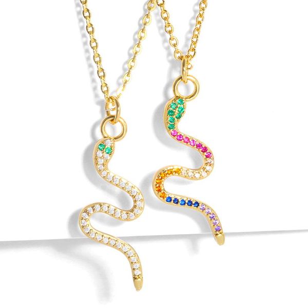 pendant necklaces flola gold chain animal snake necklace for women colorful stone cubic zirconia fashion jewelry gift nkes66, Silver
pendant necklaces flola gold chain animal snake necklace for women colorful stone cubic zirconia fashion jewelry gift nkes66, Silver