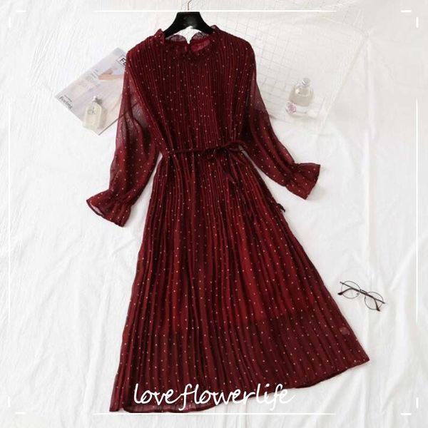 women print pleated chiffon dress spring summer fashion female casual flare sleeve lotus leaf neck basic dresses 210521, Black;gray
women print pleated chiffon dress spring summer fashion female casual flare sleeve lotus leaf neck basic dresses 210521, Black;gray