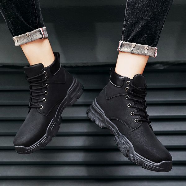 spring faux leather boots for male leisure martin boot men western ankle boots outdoor casual shoes fashion motorcycle footwear, Black
spring faux leather boots for male leisure martin boot men western ankle boots outdoor casual shoes fashion motorcycle footwear, Black