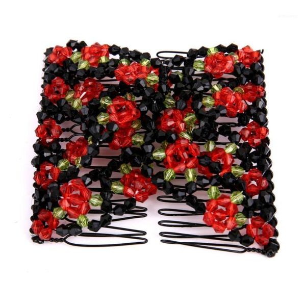 women flower beaded elastic double hair combs magic making clip accessories tool hairstyle comb diy e2h11
women flower beaded elastic double hair combs magic making clip accessories tool hairstyle comb diy e2h11