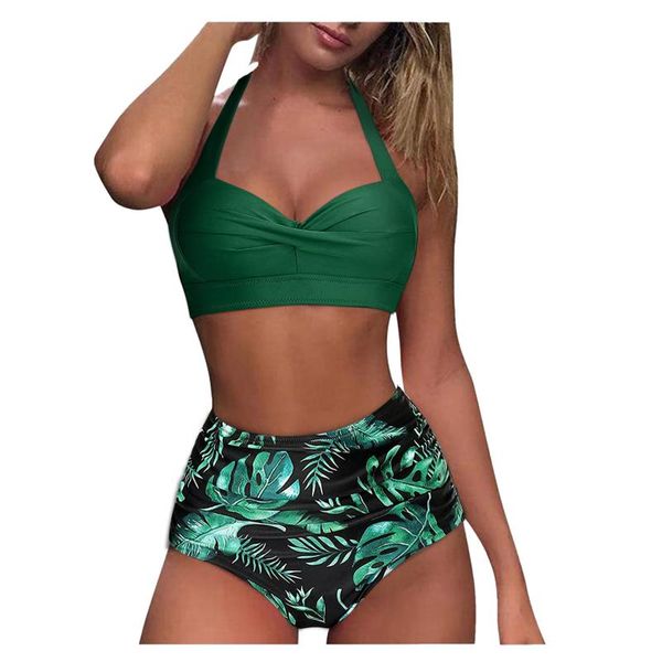 one-piece suits 2021 female summer bathing suit women vintage swimsuit two pieces swimwear retro halter ruched high waist print bikini set
one-piece suits 2021 female summer bathing suit women vintage swimsuit two pieces swimwear retro halter ruched high waist print bikini set