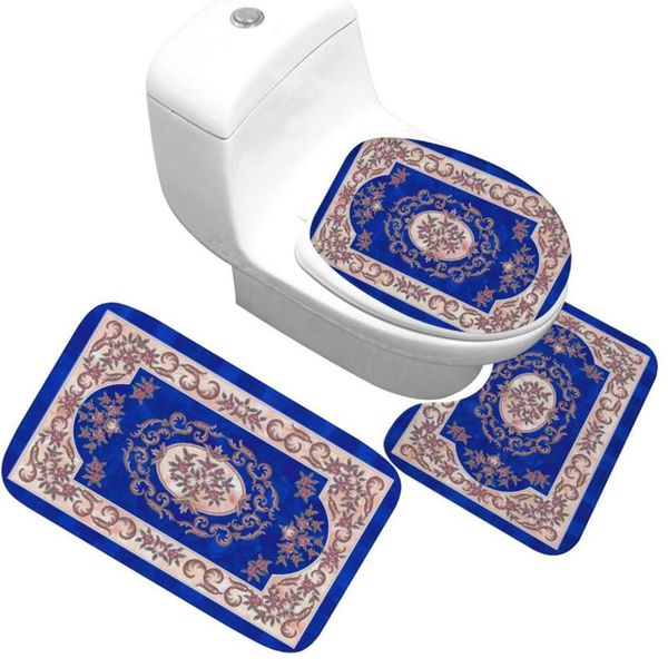 bath mats mat 3 piece set classical pattern toilet cover foot pad non-slip absorbent bathroom door flannel soft bathr rug carpet
bath mats mat 3 piece set classical pattern toilet cover foot pad non-slip absorbent bathroom door flannel soft bathr rug carpet
