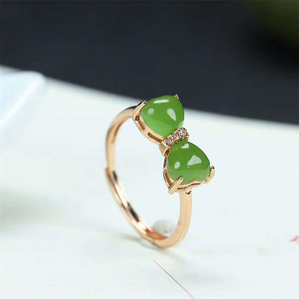 cluster rings selling natural hand-carved jade silve inlaid adjustable jasper butterfly knot ring fashion jewelry men women luck gifts, Golden;silver
cluster rings selling natural hand-carved jade silve inlaid adjustable jasper butterfly knot ring fashion jewelry men women luck gifts, Golden;silver