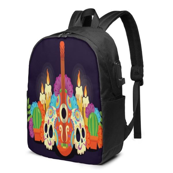 backpack school bag for boy and girl dia muertos background with usb charging funny daypack teenager student
backpack school bag for boy and girl dia muertos background with usb charging funny daypack teenager student