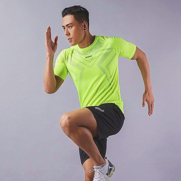 men's tracksuits sports short sleeve set summer quick dry running fitness suit two piece loose round neck shirt breathable capris, Gray
men's tracksuits sports short sleeve set summer quick dry running fitness suit two piece loose round neck shirt breathable capris, Gray
