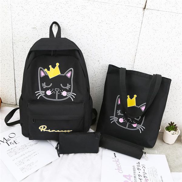 school bags 4pcs fashion cute women backpack canvas backbag set bag teenager anti-theft shoulder female mochilas
school bags 4pcs fashion cute women backpack canvas backbag set bag teenager anti-theft shoulder female mochilas