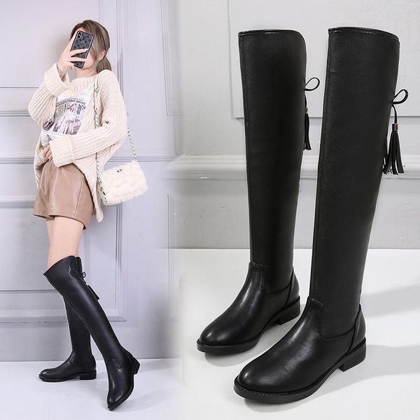 boots 34-43 plus size fringe riding women soft pu leather shoes over-the-knee plush winter botte femme stovepipe long tube botas, Black
boots 34-43 plus size fringe riding women soft pu leather shoes over-the-knee plush winter botte femme stovepipe long tube botas, Black