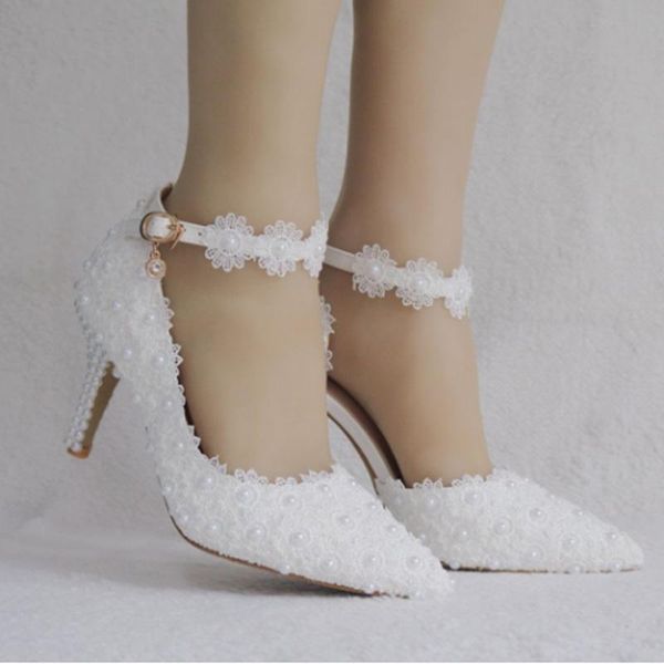 dress shoes women's oversize sandals thin heel pointed toe white lace wedding high heels fashion, Black
dress shoes women's oversize sandals thin heel pointed toe white lace wedding high heels fashion, Black