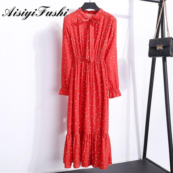 casual dresses aisiyifushi women autumn dress korean vintage floral printed chiffon winter long sleeve bow midi vestido, Black;gray
casual dresses aisiyifushi women autumn dress korean vintage floral printed chiffon winter long sleeve bow midi vestido, Black;gray