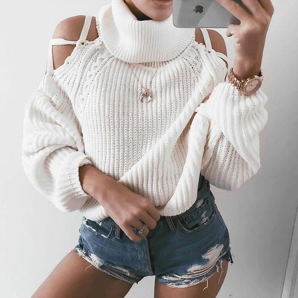 women's sweaters winter style fashion turtleneck long sleeve sweater women knitted female white pullovers top, White;black
women's sweaters winter style fashion turtleneck long sleeve sweater women knitted female white pullovers top, White;black