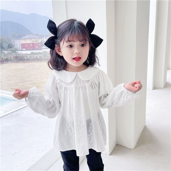 spring arrival girls long sleeve lace floral bloues kids korean design children clothes 210528, White;black
spring arrival girls long sleeve lace floral bloues kids korean design children clothes 210528, White;black