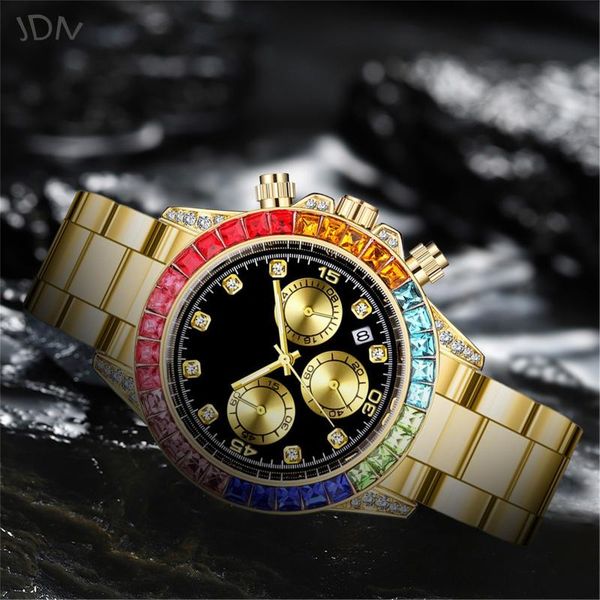 wristwatches men three eyes stainless steel watch color diamond case quartz clock classic temperament wristwatch satch relogio masculino, Slivery;brown
wristwatches men three eyes stainless steel watch color diamond case quartz clock classic temperament wristwatch satch relogio masculino, Slivery;brown