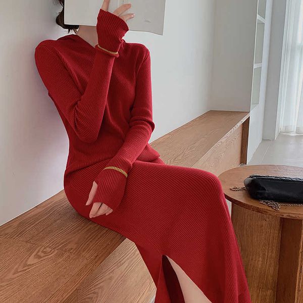 autumn winter sweater dress women fashion hooded pullovers knitted long sleeve dresses 210529, Black;gray
autumn winter sweater dress women fashion hooded pullovers knitted long sleeve dresses 210529, Black;gray