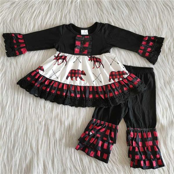 clothing sets wholesale christmas baby girl boutique black long sleeves bear cotton shirt ruffle plaid pants children outfit clothes, White
clothing sets wholesale christmas baby girl boutique black long sleeves bear cotton shirt ruffle plaid pants children outfit clothes, White