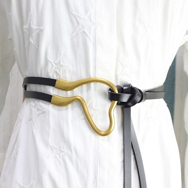 belts decorative belt women's soft long leather horseshoe buckle waist seal with overcoat, suit skirt, curve ring, retro versat, Black;brown
belts decorative belt women's soft long leather horseshoe buckle waist seal with overcoat, suit skirt, curve ring, retro versat, Black;brown