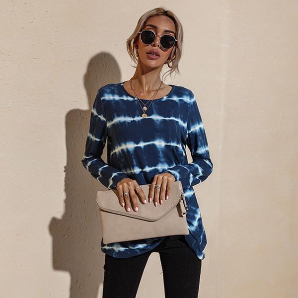 women's t-shirt clothing autumn winter tie-dye striped printed round neck loose casual long sleeve plus size 2021, White
women's t-shirt clothing autumn winter tie-dye striped printed round neck loose casual long sleeve plus size 2021, White