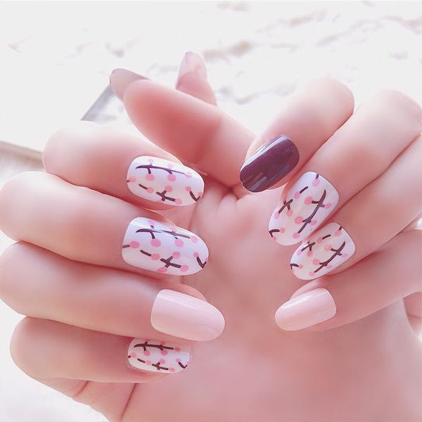 24pcs/box fashion mid-length fake nails with design red noble cherry ovla head acrylic press on glue for girl1, Red;gold
24pcs/box fashion mid-length fake nails with design red noble cherry ovla head acrylic press on glue for girl1, Red;gold