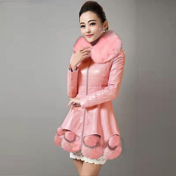 women's leather & faux imitation fur collar hooded pu jacket winter warm jackets womens plus size windproof overcoat h107, Black
women's leather & faux imitation fur collar hooded pu jacket winter warm jackets womens plus size windproof overcoat h107, Black