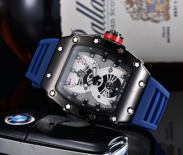 2021 luxury watches men's three-pin series quartz watch richard brand fashion ghost head rubber strap tonneau shap, Slivery;brown
2021 luxury watches men's three-pin series quartz watch richard brand fashion ghost head rubber strap tonneau shap, Slivery;brown
