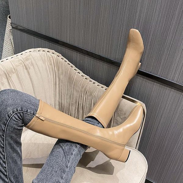 boots women's rubber female shoes zipper luxury designer boots-women thigh high heels rain ladies med fashion lea, Black 
boots women's rubber female shoes zipper luxury designer boots-women thigh high heels rain ladies med fashion lea, Black