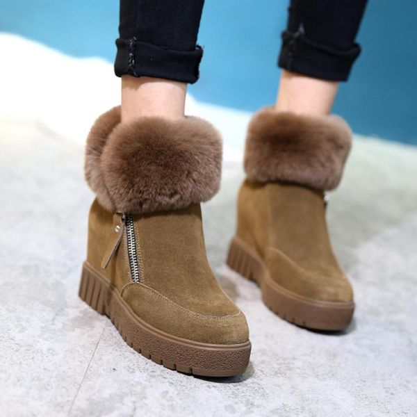 boots genuine leather winter for women warm plush shoes hidden heel ladies snow 2021 woman casual ankle boot, Black
boots genuine leather winter for women warm plush shoes hidden heel ladies snow 2021 woman casual ankle boot, Black