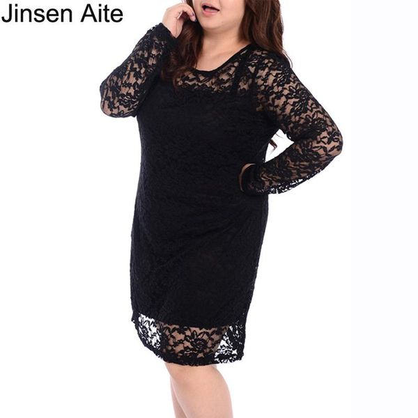 casual dresses jinsen aite xl-6xl plus size spring lace women dress big long sleeve o-neck black elegant lady vestidos js362, Black;gray
casual dresses jinsen aite xl-6xl plus size spring lace women dress big long sleeve o-neck black elegant lady vestidos js362, Black;gray