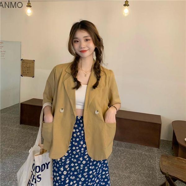 women's suits & blazers thin short sleeve suit jacket for women in summer 2021, White;black
women's suits & blazers thin short sleeve suit jacket for women in summer 2021, White;black
