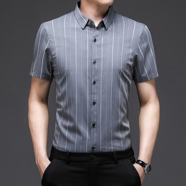 men's jackets middle aged short sleeve shirt stripe thin cardigan summer business leisure temperament sweat absorbing, Black;brown
men's jackets middle aged short sleeve shirt stripe thin cardigan summer business leisure temperament sweat absorbing, Black;brown