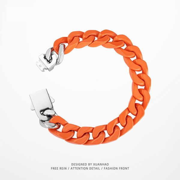 bracelet xuanhao simple multi-color baking paint cuban tide brand hip-hop couple male and female student jewelry, Black
bracelet xuanhao simple multi-color baking paint cuban tide brand hip-hop couple male and female student jewelry, Black