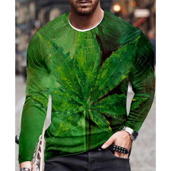 large leaf pattern men s 3d printed t-shirt visual impact party shirt round neck high-quality long-sleeved designer plus size printing daily, White;black
large leaf pattern men s 3d printed t-shirt visual impact party shirt round neck high-quality long-sleeved designer plus size printing daily, White;black
