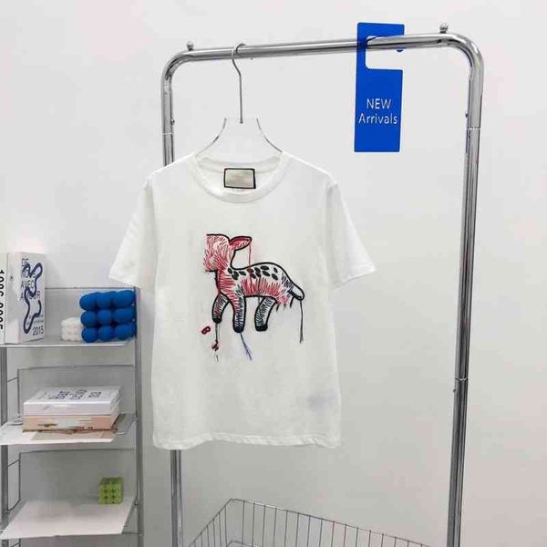 spring and summer new letters color lines tassel embroidery age reducing girl style round neck short sleeved, White
spring and summer new letters color lines tassel embroidery age reducing girl style round neck short sleeved, White