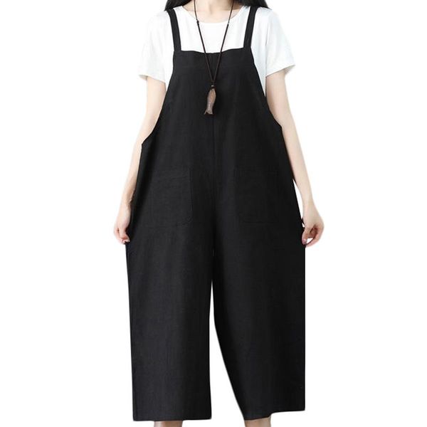 women's jumpsuits & rompers vintage women loose overalls sleeveless strappy casual wide leg pants for dungarees playsuits ladies, Black;white
women's jumpsuits & rompers vintage women loose overalls sleeveless strappy casual wide leg pants for dungarees playsuits ladies, Black;white