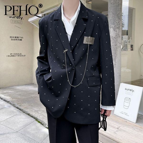 men's suits & blazers pfhq 2021 autumn fixrhinestone blazer niche korean trendy men loose light luxury black white suit jacket 21d8967, White;black
men's suits & blazers pfhq 2021 autumn fixrhinestone blazer niche korean trendy men loose light luxury black white suit jacket 21d8967, White;black