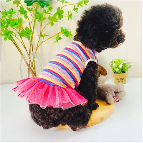cotton dog dress summer pet clothes rainbow stripes clothing skirt tutu princess costume apparel puppy small
cotton dog dress summer pet clothes rainbow stripes clothing skirt tutu princess costume apparel puppy small