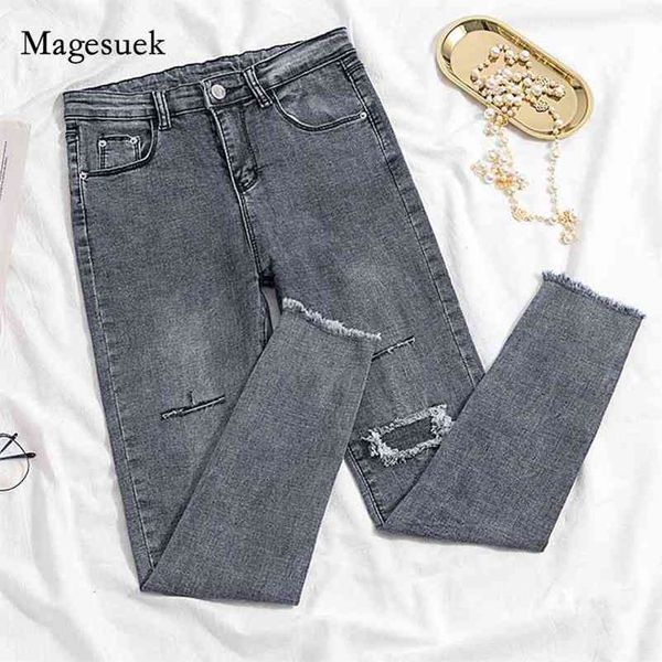 female denim pants hole button women's pencil korean fashion jeans gray elastic trousers for ladies donna 10633 210518, Blue
female denim pants hole button women's pencil korean fashion jeans gray elastic trousers for ladies donna 10633 210518, Blue