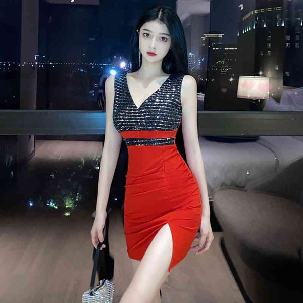 spring female nightclub elegante slash neck sleeveless patchwork panelled sequins split skinny sling dress 8y569 210510, Black;gray
spring female nightclub elegante slash neck sleeveless patchwork panelled sequins split skinny sling dress 8y569 210510, Black;gray