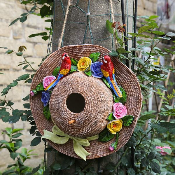 decorative objects & figurines handmade garden decoration pastoral outdoor creative gardening resin straw hat bird nest pendant ornames
decorative objects & figurines handmade garden decoration pastoral outdoor creative gardening resin straw hat bird nest pendant ornames