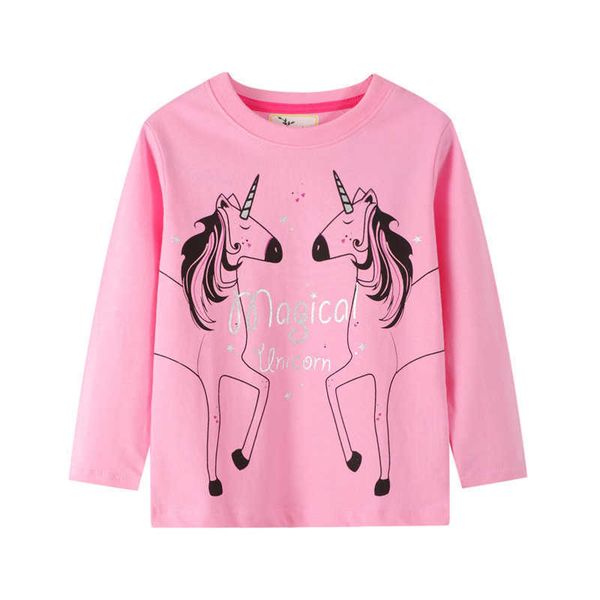 jumping meters long sleeve t shirt unicorn baby cotton clothes for autumn spring children's blouse girls 210529, Blue
jumping meters long sleeve t shirt unicorn baby cotton clothes for autumn spring children's blouse girls 210529, Blue