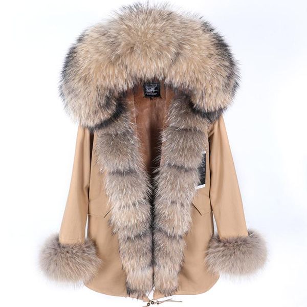 women's fur & faux maomaokong 2021 fashion real collar coat natural raccoon big winter parka bomber jacket for wome, Black
women's fur & faux maomaokong 2021 fashion real collar coat natural raccoon big winter parka bomber jacket for wome, Black