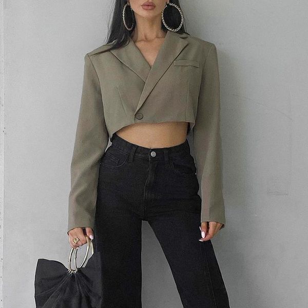 women's jackets streetwear vintage elegant cropped suit jacket women fashion v neck chic green long sleeve coats ladies autumn solid ov, Black;brown
women's jackets streetwear vintage elegant cropped suit jacket women fashion v neck chic green long sleeve coats ladies autumn solid ov, Black;brown