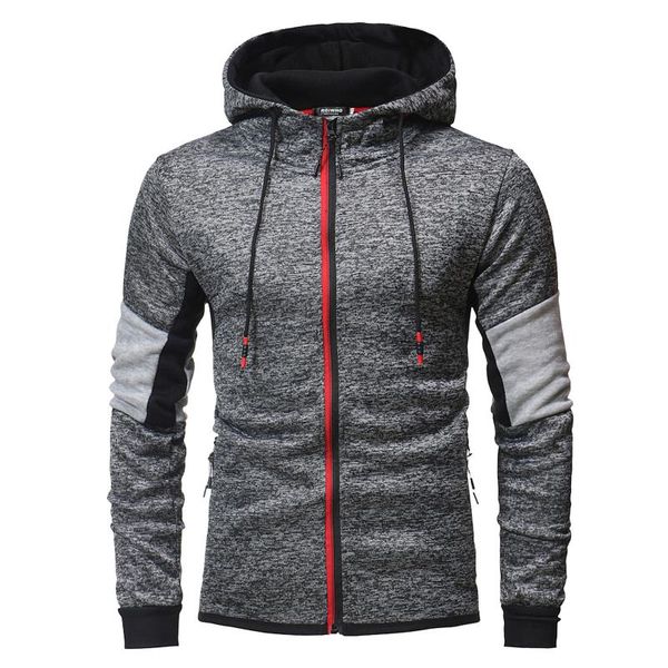 men's hoodies & sweatshirts casual splice sleeve hooded coat long zipper drawstring pocket sudaderas con capucha streetwear, Black
men's hoodies & sweatshirts casual splice sleeve hooded coat long zipper drawstring pocket sudaderas con capucha streetwear, Black