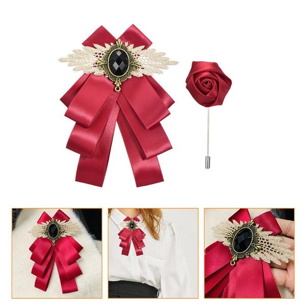 clothing sets 2 pcs 1 set creative bow tie corsage dress accessories chic neck decorations, White
clothing sets 2 pcs 1 set creative bow tie corsage dress accessories chic neck decorations, White