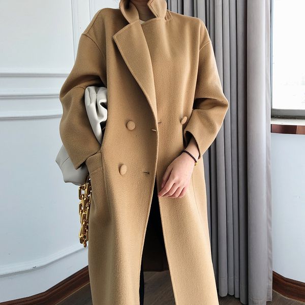 luxury women's short coatoff season water ripple 2021 autumn winter double sided loose temperament wool coat female b1d1073, Black;brown
luxury women's short coatoff season water ripple 2021 autumn winter double sided loose temperament wool coat female b1d1073, Black;brown