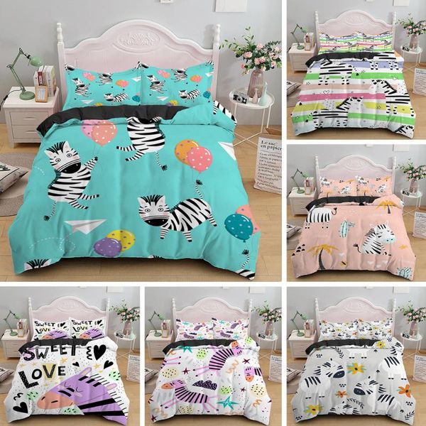 bedding sets cute cartoon set colorful zebra horse duvet cover soft bed covers home textiles single king 2/3pcs for kids adults
bedding sets cute cartoon set colorful zebra horse duvet cover soft bed covers home textiles single king 2/3pcs for kids adults