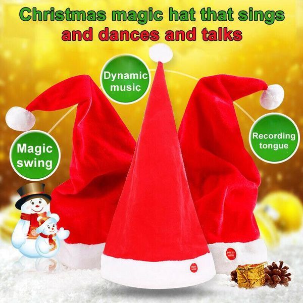 christmas decorations designs led singing hats beanie sweater santa hat light up knitted for kid party
christmas decorations designs led singing hats beanie sweater santa hat light up knitted for kid party