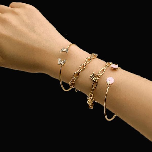 link, chain bohemian bracelet set for women girls butterfly gold color chains charm crystal bangle 2021 boho jewelry gift, Black
link, chain bohemian bracelet set for women girls butterfly gold color chains charm crystal bangle 2021 boho jewelry gift, Black